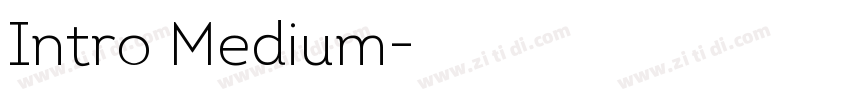 Intro Medium字体转换